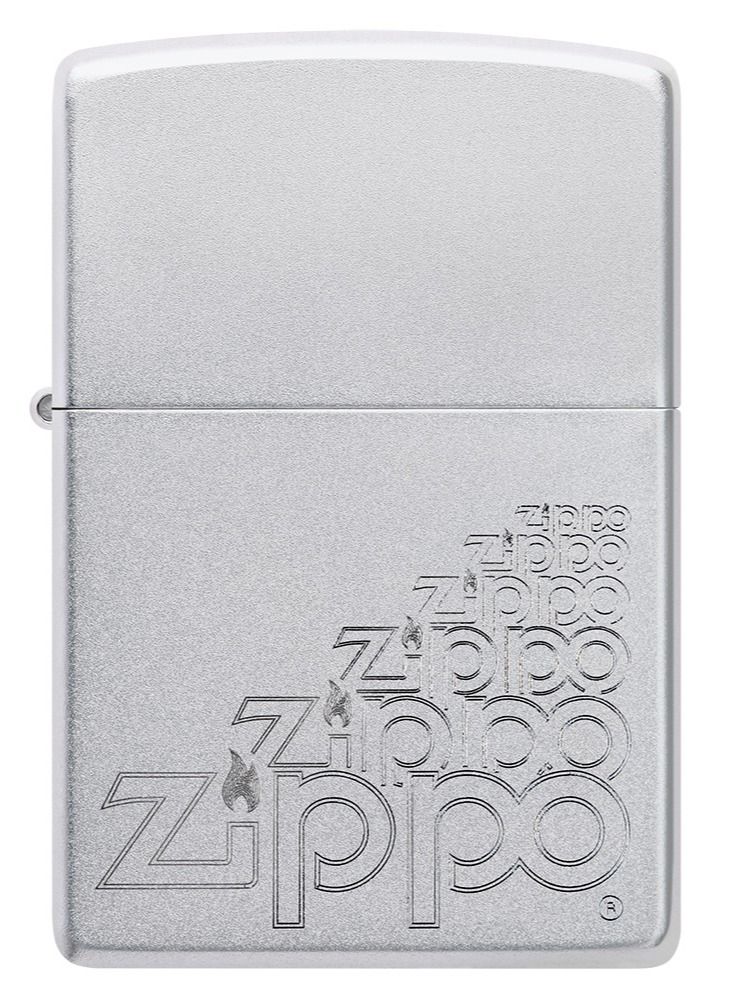Zippo Ae184041 205 ولاعة زيبّو ساتين كروم مقاومة للرياح - Image 2