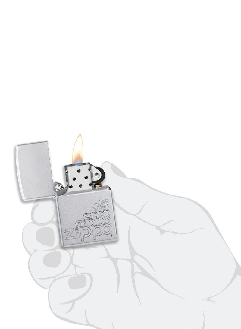 Zippo Ae184041 205 ولاعة زيبّو ساتين كروم مقاومة للرياح - Image 5