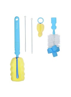 BuddsBuddy 5 In 1 Ultima Baby Feeding Bottle Nipple Straw Brush Cleaner Bb7225 (Blue)  - Image 2