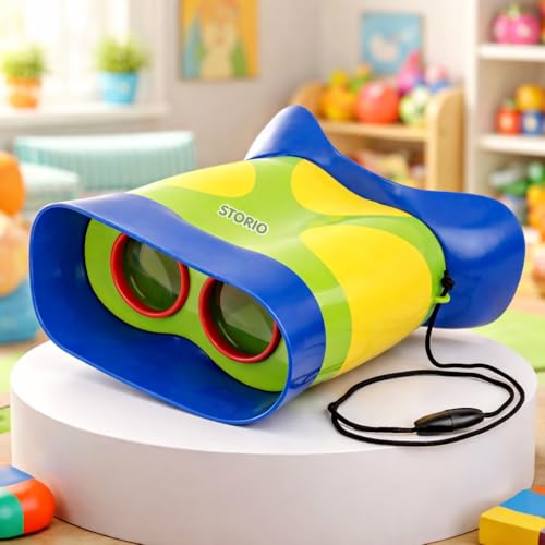 Storio Binoculars for Toddlers & Kids | Educational Outdoor Exploration Toy for Boys & Girls Age 3+ | Safe, Lightweight & Shockproof Binoculars | Perfect Easter Basket Gift or Birthday Present - Image 1