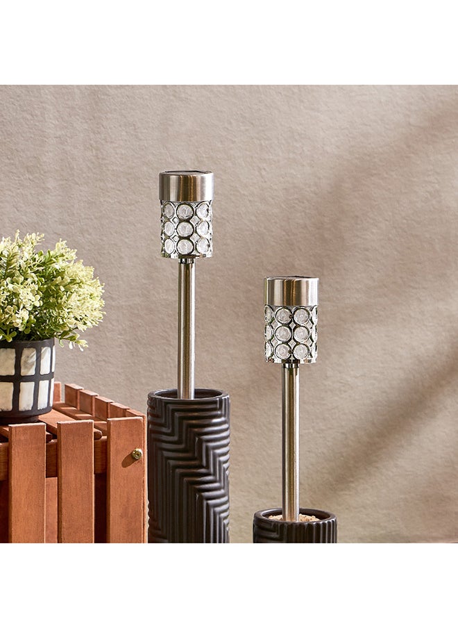 Home Box Lyn 2-Piece Solar Outdoor Spike LED Light Set 8 x 36 x 8 cm  - Image 2
