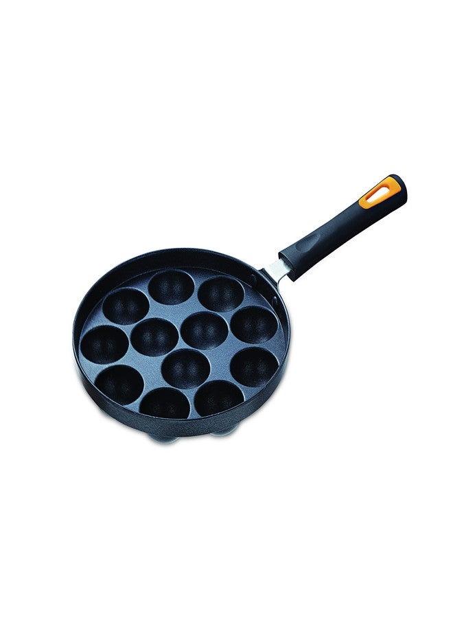 Anjali Aluminium 12 Cup Appa Patra Diamond Series Without Lid, (Black & Hamilton)