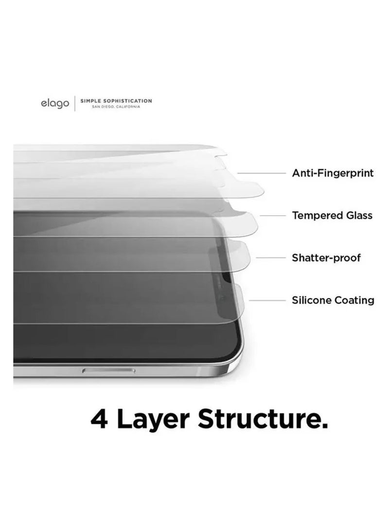 Elago iPhone 12 Pro Max 6.7 Tempered Glass Screen Protector / Easy Installation / Screen Guard Anti Scratch / Extreme Crystal Clarity - Clear - Image 3