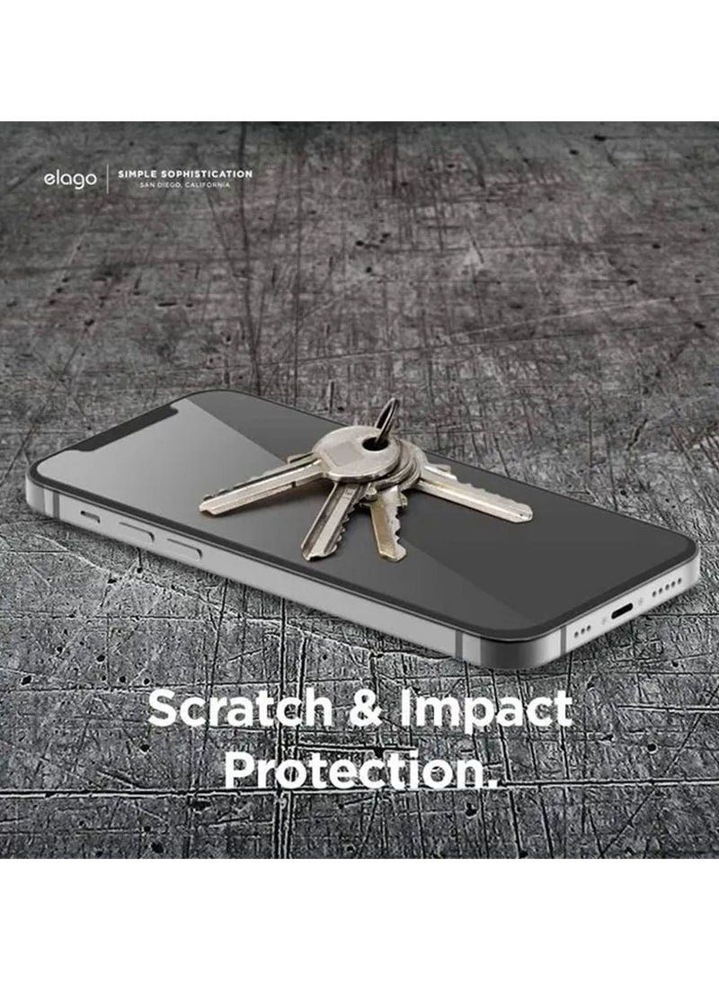 Elago iPhone 12 Pro Max 6.7 Tempered Glass Screen Protector / Easy Installation / Screen Guard Anti Scratch / Extreme Crystal Clarity - Clear - Image 4