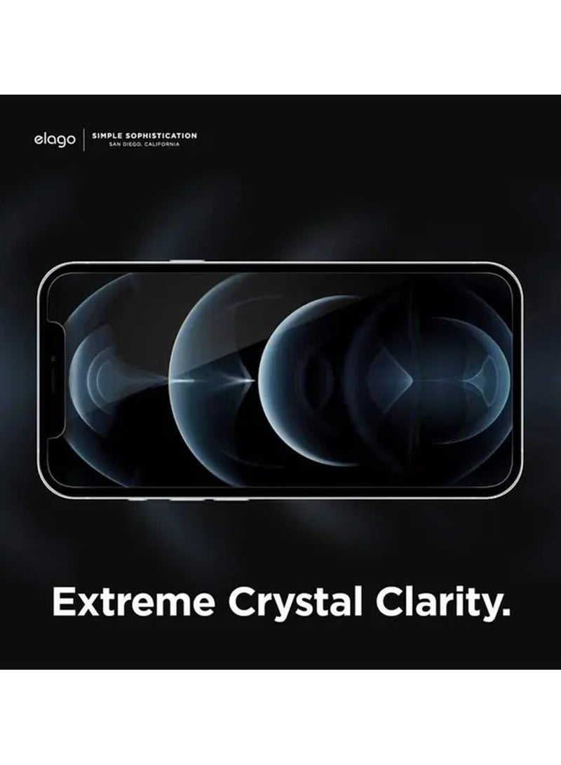 Elago iPhone 12 Pro Max 6.7 Tempered Glass Screen Protector / Easy Installation / Screen Guard Anti Scratch / Extreme Crystal Clarity - Clear - Image 2