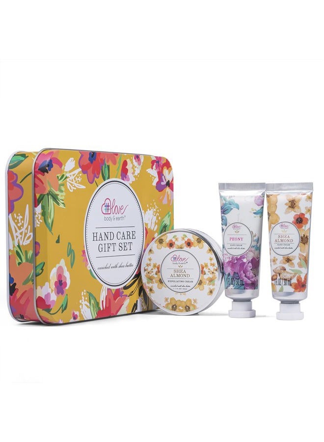 Generic Hand Cream Gift Set - Lotion Sets for Women Gift, Hand Care Set with Shea Butter, Travel Size Hand Lotion Set for Women,Includes 2 Hand Cream & Exfoliating Cream, Gift Box for Women  - Image 2