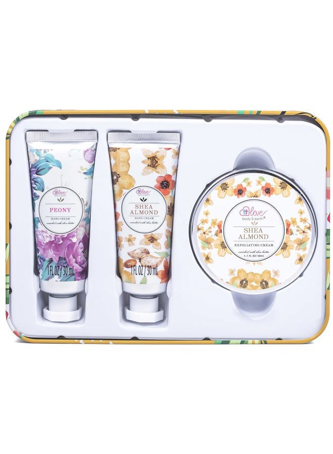 Generic Hand Cream Gift Set - Lotion Sets for Women Gift, Hand Care Set with Shea Butter, Travel Size Hand Lotion Set for Women,Includes 2 Hand Cream & Exfoliating Cream, Gift Box for Women  - Image 3
