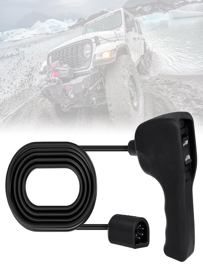Looptek 83665 Plug-in Truck Winch Remote Controller Replacement for WARN M8000 M12000 VR12000 Zeon 10S - Compatible with Ford Dodge Ram Power Wagon - Handheld Control with 12ft D-Shape Cable & Ergonomic Grip - Image 1