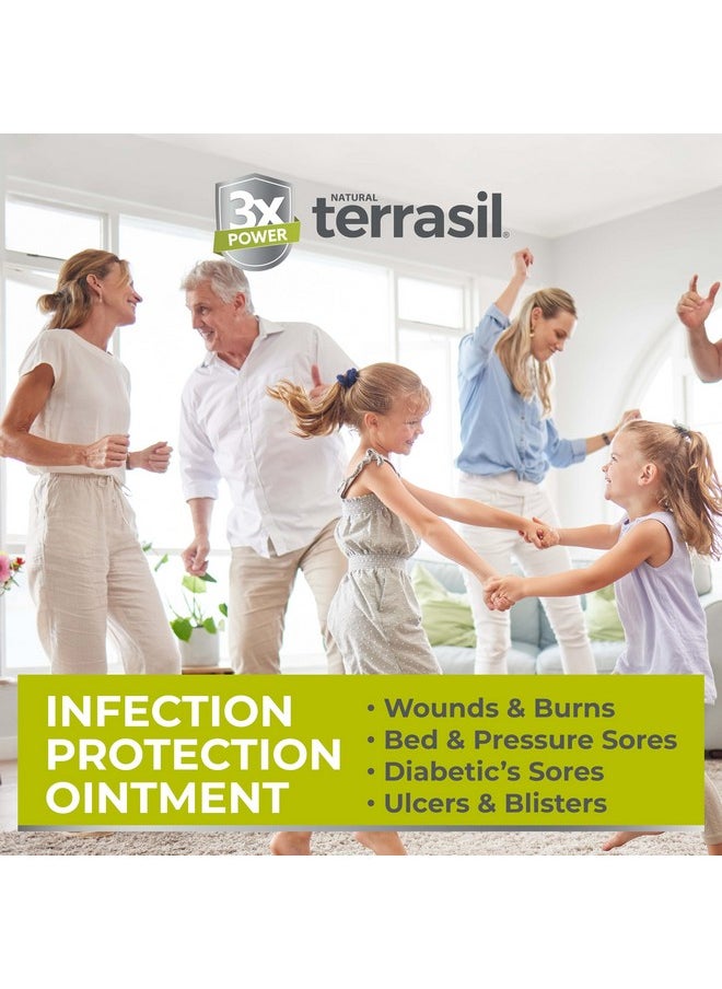 Terrasil Wound Care 3X Wound Healing Ointment, Infection Protection For Bed Sores, Pressure Sores, Diabetic Ulcers, Blisters, Cuts, Burns. Dermatologisttested, Hypoallergenic Approved (.5Oz)  - Image 2
