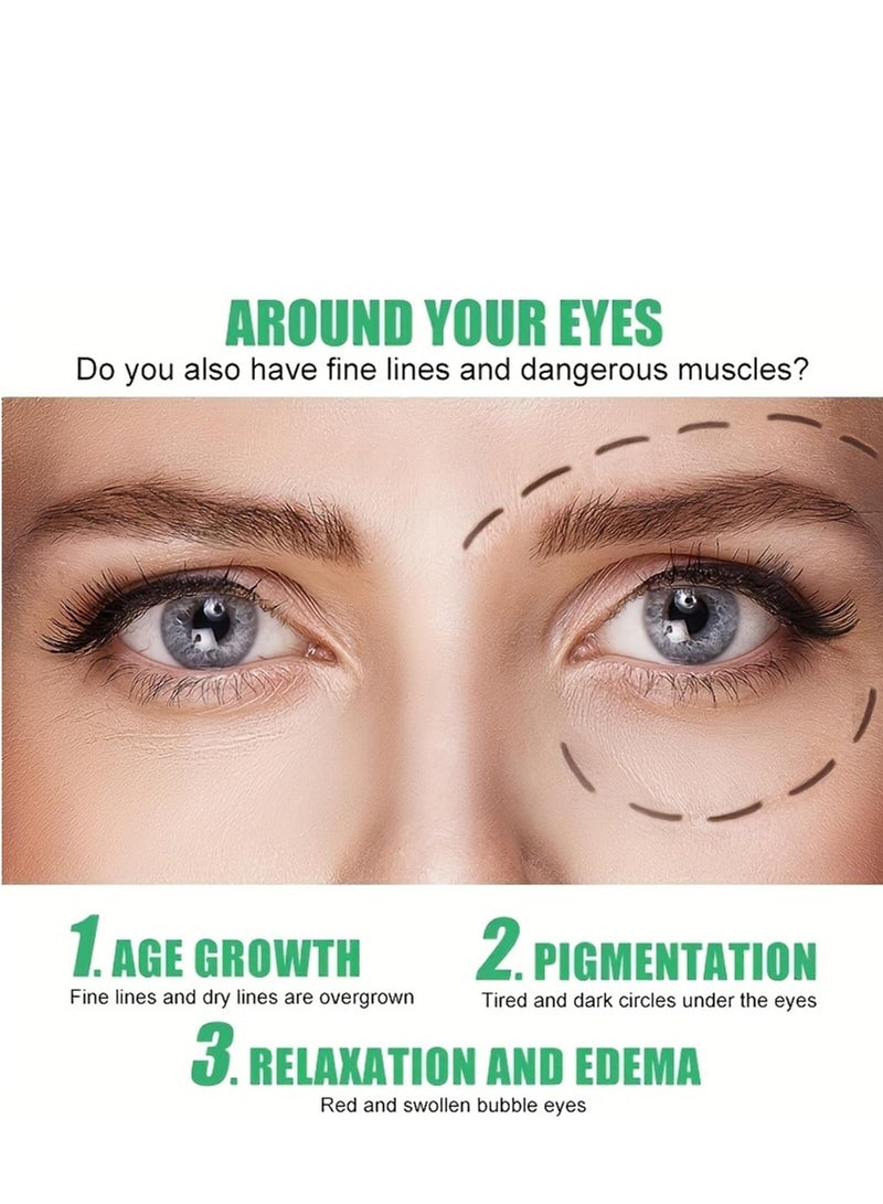 سوماكس كريم العين للهالات السوداء والانتفاخ ، علاج الانتفاخات تحت العينين ، كريم العين بالكولاجين المضاد للشيخوخة للتجاعيد ، كريم العين بالكافيين ليلا ونهارا مع النياسيناميد دايميثيكون 50 مل - Image 2