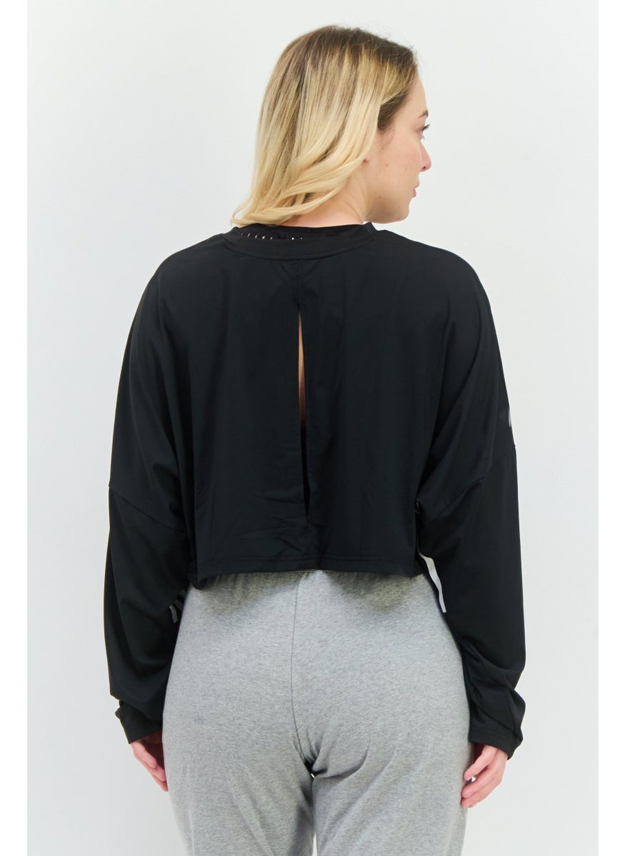 Adidas Women Sportswear Fit Training Sweatshirt, Black  - Image 3