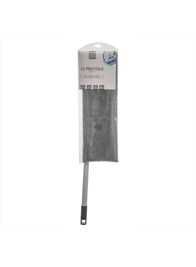 Five Simply Smart Lepratique Telescopic Microfiber Dust Flat Mop Grey 117275 - Image 2
