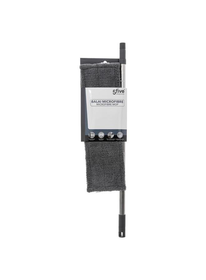 Five Simply Smart Lepratique Telescopic Microfiber Dust Flat Mop Grey 117275 - Image 3