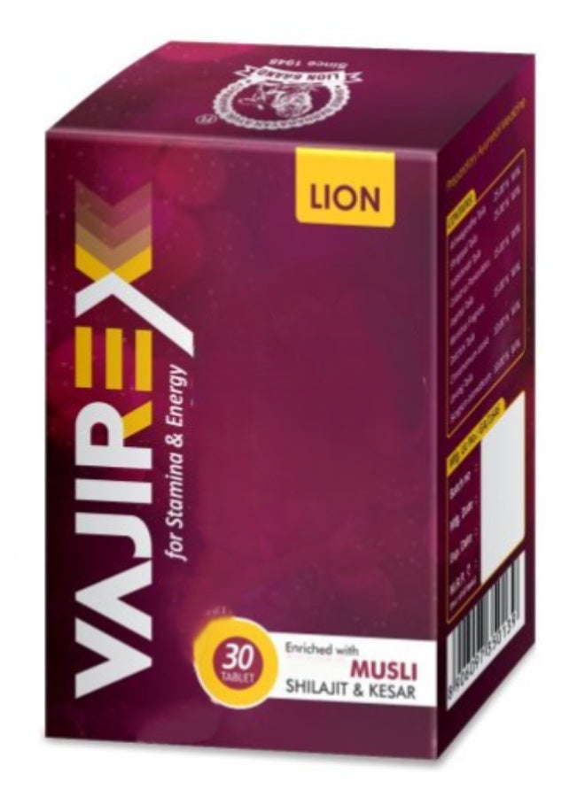 Vajirex Shilajit Tab 30 Count – Herbal Vitality