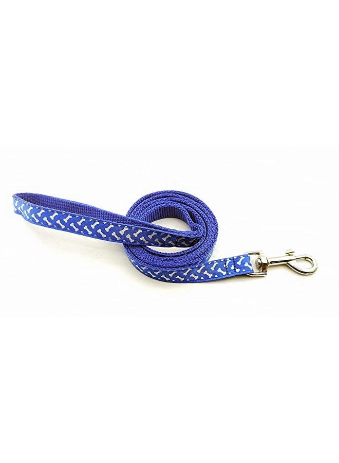 Adjustable 15 Mm Printed Nylon Harness & Leash Set For Small Dogs & Puppies (Blue) - Image 4