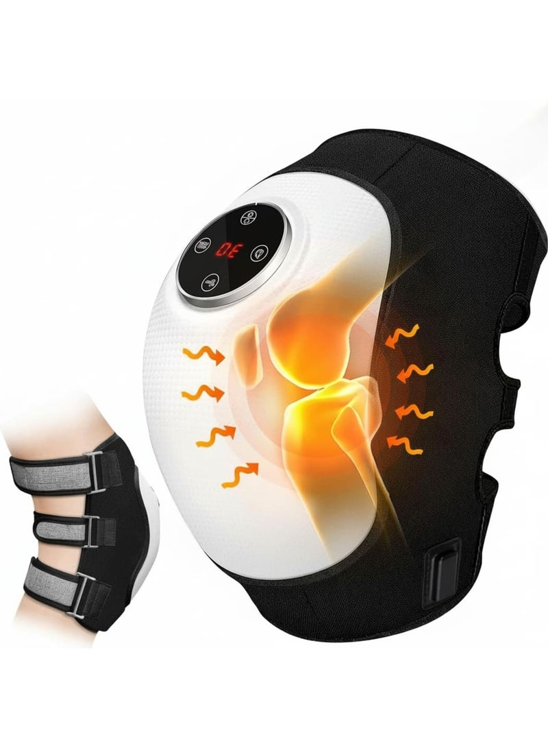 SYOSI Knee Massager, Cordless Knee Massager with Vibration and Infrared Heating Function - Red Light Electric Knee Massager, 3 Adjustable Vibrations, Air Pressure and Heating Modes, 5 Levels of Timing - Image 1