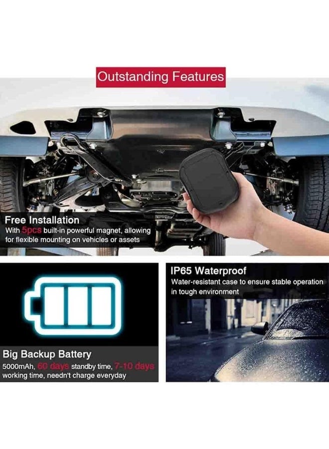 TKSTAR GPS Tracker for Vehicles Hidden Magnetic Real Time Car GPS Tracker Waterproof Tracking Device for Motorcycle Trucks with Anti Theft Alarm TK905 - Image 2