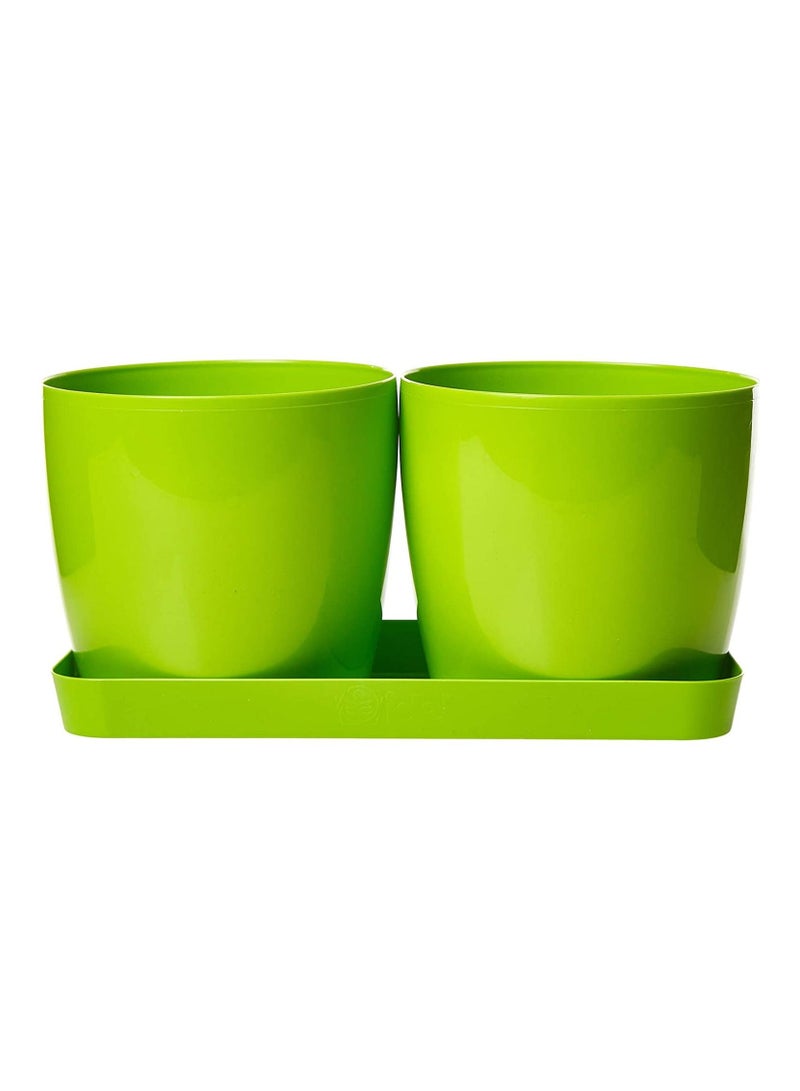 أيدل وعاء معيشة دائري مزدوج من آيديل للنباتات - ليموني - Image 3