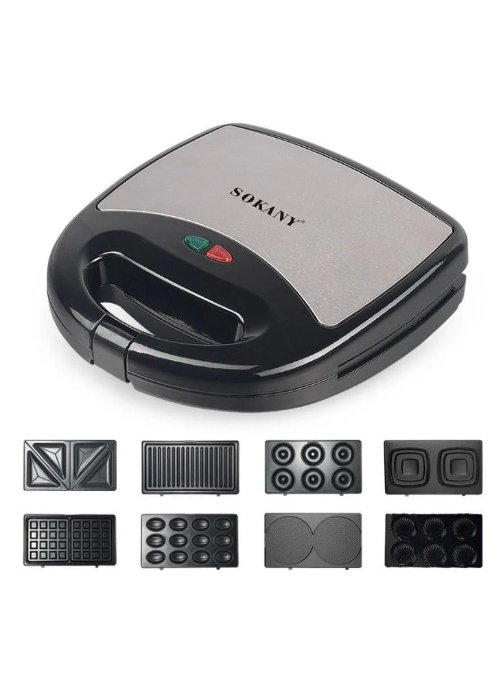 sokany Sokany 8 in 1 Electric Sandwich and Waffle Maker, with 8 Multi-Purpose Molds 800W SK-140_ 1 Year Warranty - Image 2