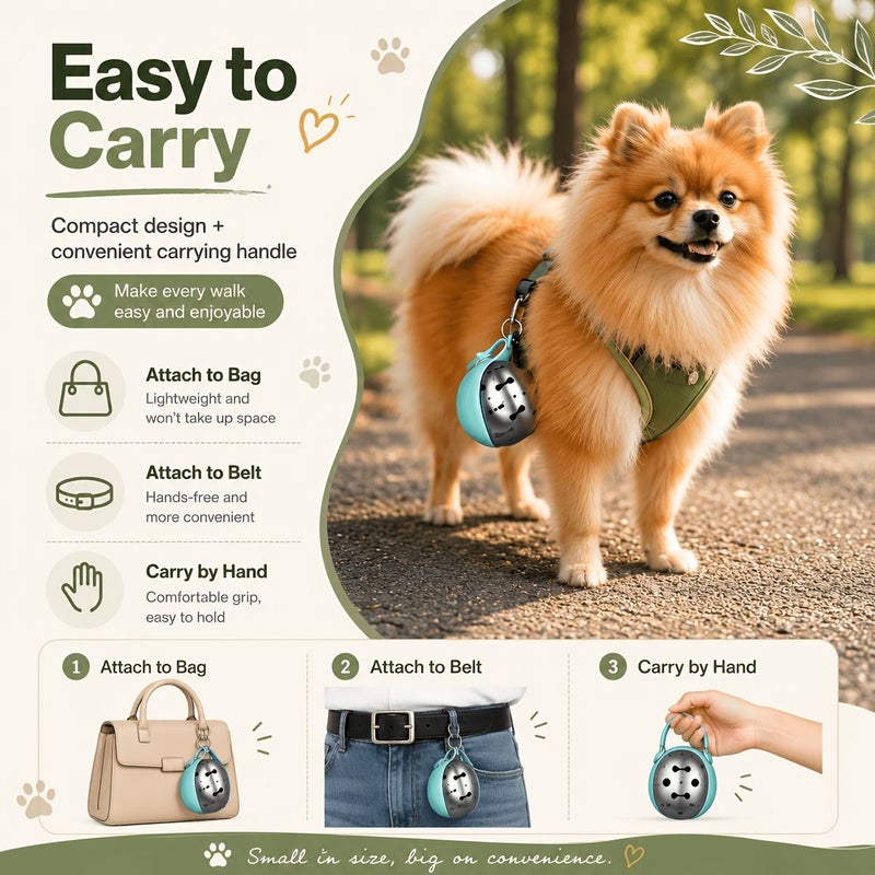9.47 Oz Foldable Pet Travel Water Bottle Spill Proof Portable Feeder For Cats And Dogs Outdoor With Lanyard - Image 3