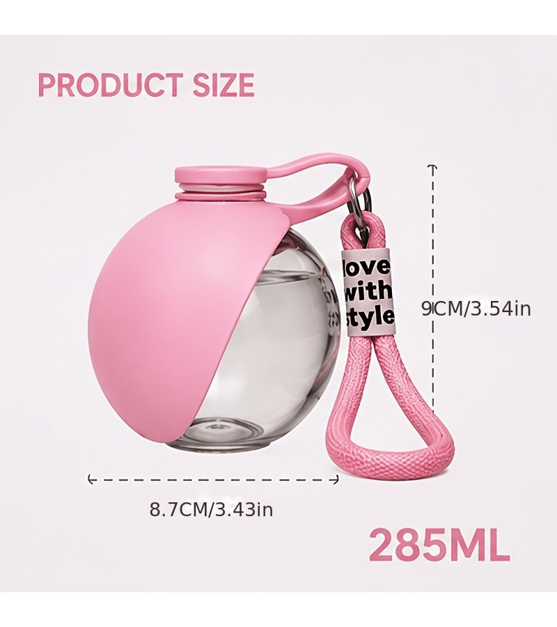 9.47 Oz Foldable Pet Travel Water Bottle Spill Proof Portable Feeder For Cats And Dogs Outdoor With Lanyard - Image 2