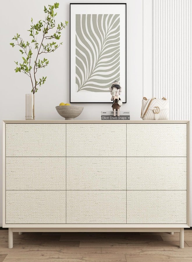 Decotalk 30"x120" White Textured Wallpaper Peel and Stick Grasscloth Textured Wallpaper White Grasscloth Wall Paper Stick and Peel Grass Cloth Vinyl Wrap Removable Beige Contact Paper for Cabinets - Image 3