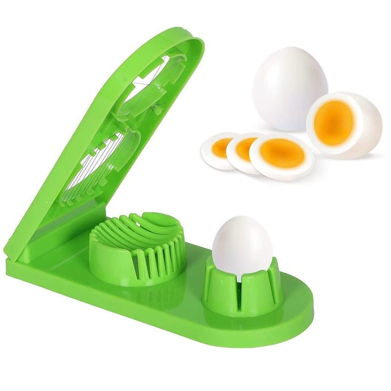 Avenn Avenn Easy to Use 2 in 1 Egg Cutter Boiled Eggs Cutter Multi Purpose Egg Slicer Stainless Steel Cutting Wires Egg Cutter for Hard Boiled Eggs Egg Slicer Cutter Multicolor - Image 1