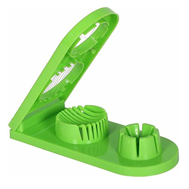 Avenn Avenn Easy to Use 2 in 1 Egg Cutter Boiled Eggs Cutter Multi Purpose Egg Slicer Stainless Steel Cutting Wires Egg Cutter for Hard Boiled Eggs Egg Slicer Cutter Multicolor - Image 2