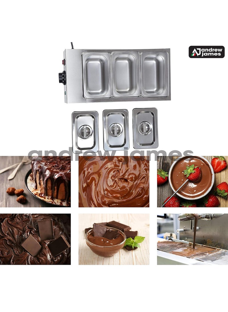 Andrew James Andrew James Chocolate Melter 1+1+1 Liters Triple Pot  - Image 4