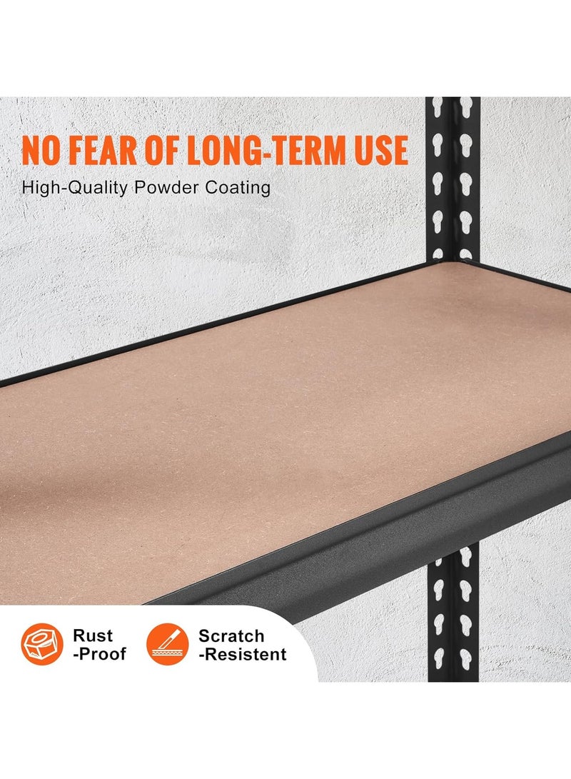 Chulovs Heavy-Duty 5-Tier Adjustable Metal Storage Shelving Unit, Capacity Garage Utility Rack & Organizer (Black, 90*40*180 cm) – Suitable for Kitchen Pantry, Basement, Bathroom & Laundry Room - Image 5