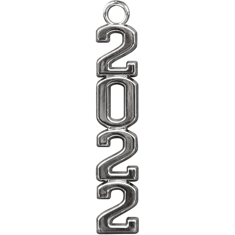 Endea Graduation Tassel Date Charm Silver Stacked Year - Image 1