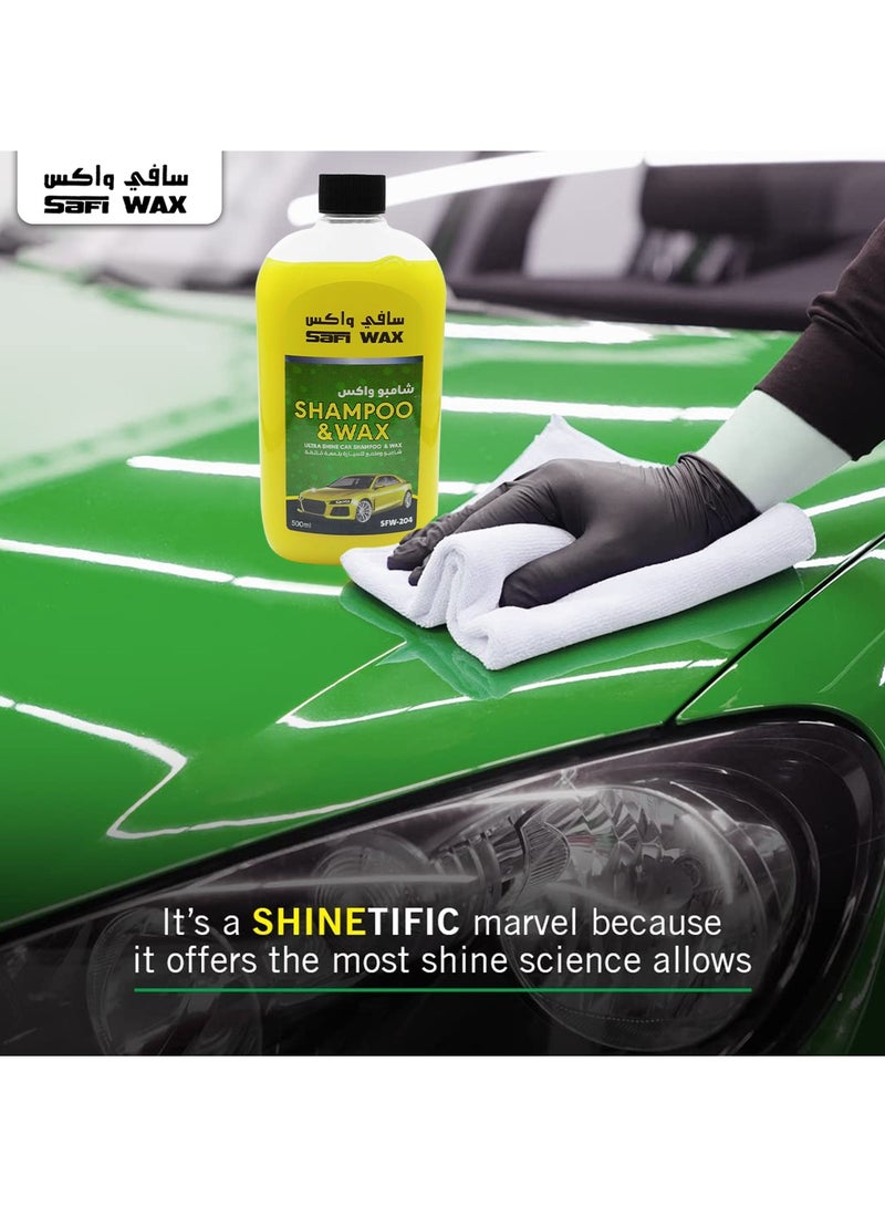 Safi WAX Car Shampoo Wax Ultra Shine Car Washing Shampoo Wax 500ml Keep Car Clean Shine SAFI WAX SFW204  - Image 2