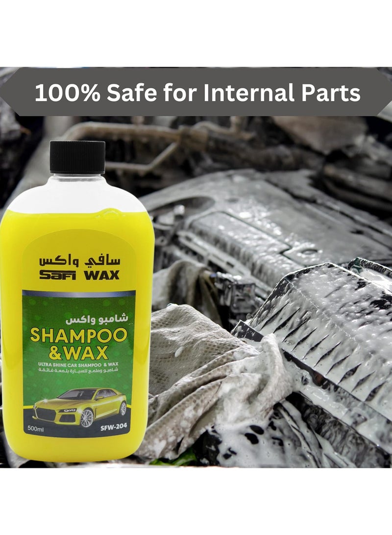 Safi WAX Car Shampoo Wax Ultra Shine Car Washing Shampoo Wax 500ml Keep Car Clean Shine SAFI WAX SFW204  - Image 5