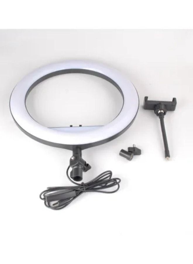 SHOPI - 10 inch Ring Light LED Circle Lights with Phone Holder for Selfie Camera Photography Makeup Video Live Streaming - Image 1