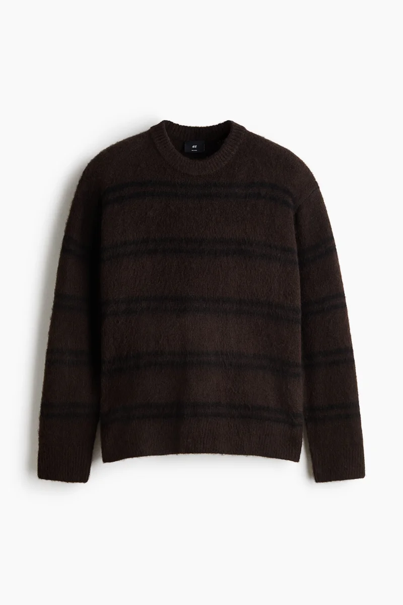 Relaxed Fit Brushed wool-blend jumper