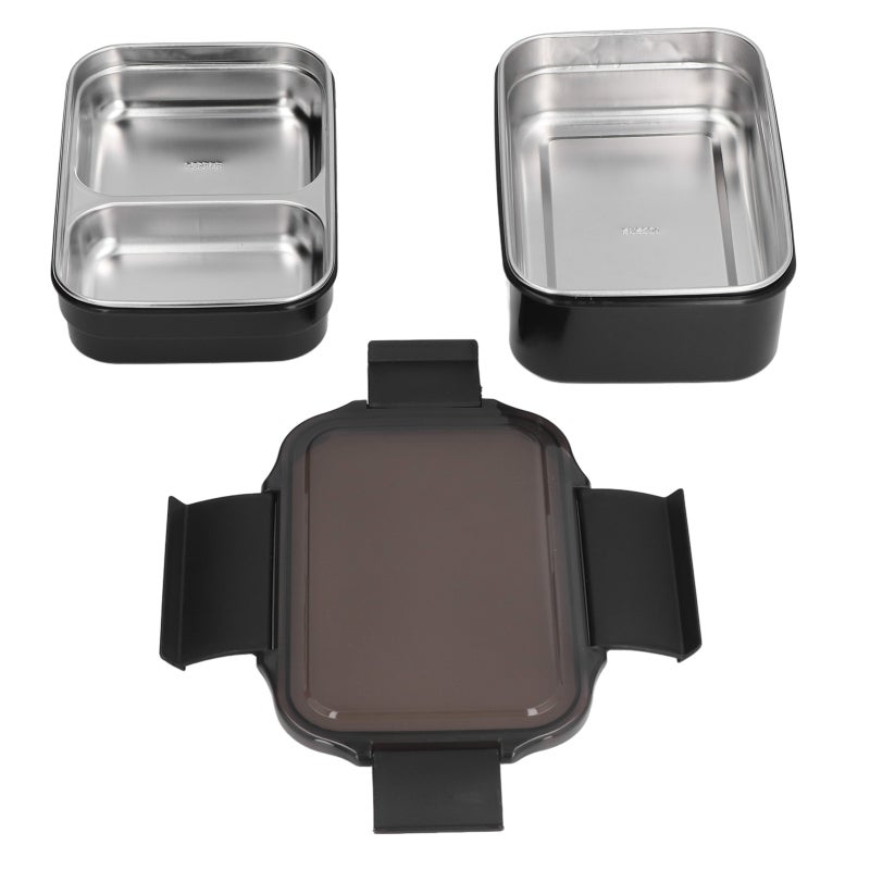 Stainless Steel Lunch Box 304 Food Grade Double Layer - Leak Proof Insulated Container for Office School Travel - Image 3
