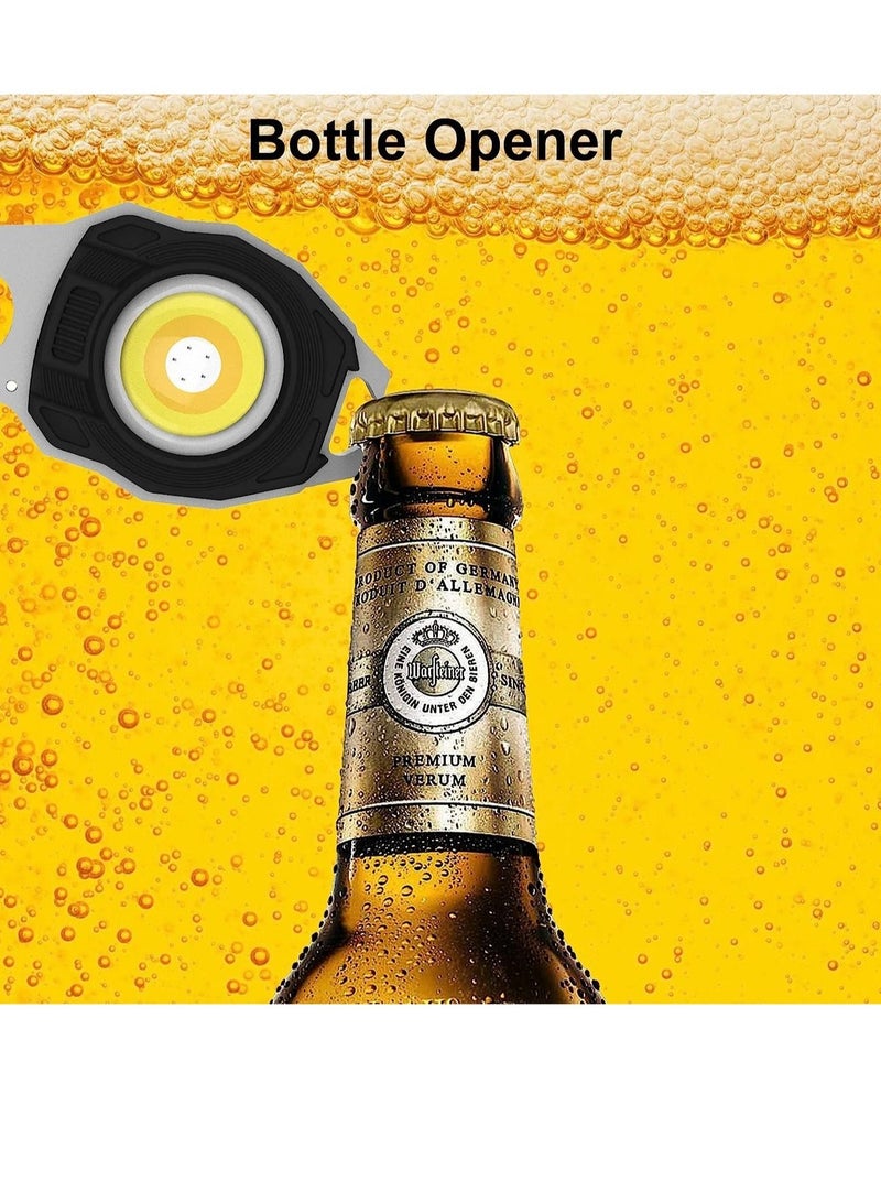 Portable Mini LED Small Work Light Keychain Flashlight 7 Modes 800 Lumens Rechargeable Inspection Lights with Bottle Opener Magnetic Base for Camping Repair Emergency Lighting - Image 4