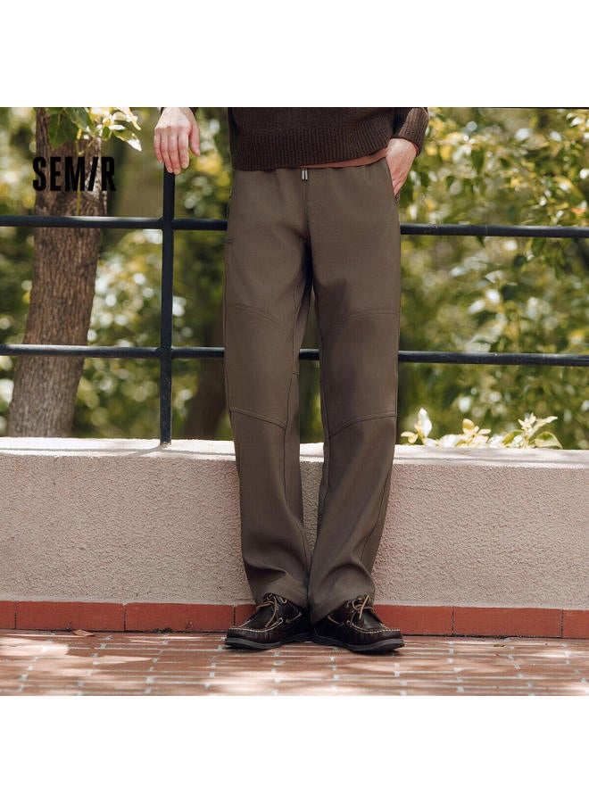 Semir Casual Pants For Men, Fleece-lined Triple-protection Outdoor Trousers, Winter  Straight-leg Pants With Elastic Waist, Versatile Style 109725127102 - Image 1