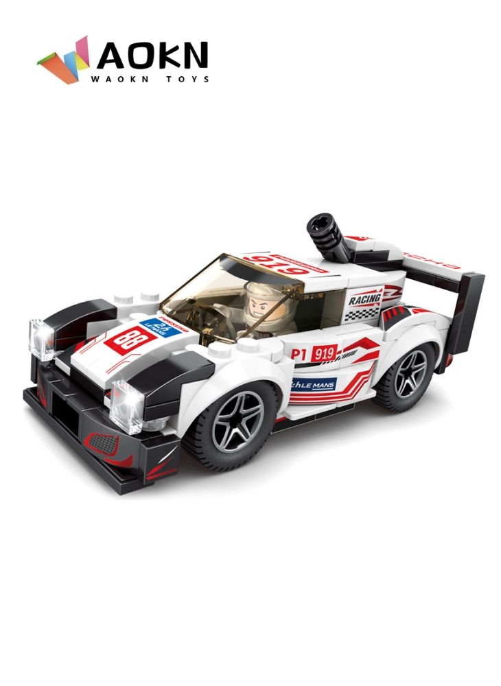 WAOKN - New Small Particle Assembled Vehicles Sports Car Model Toys Parent and Child Play Assembled Building Blocks Toys Exercise Kids Spatial Thinking Ability and Hands On Ability - Image 1