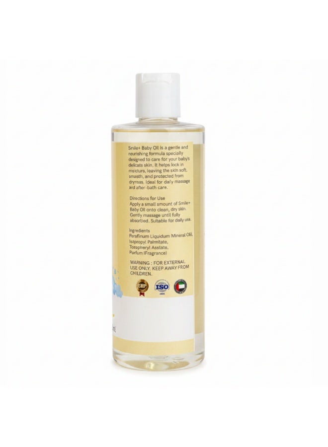 smileplus SMILE+ Baby Massage & Moisturizing Oil 500ml, Newborn Safe Baby Body & Hair Oil, Lightweight Non-Greasy Formula for Soft, Healthy Skin - Pack of 2 - Image 4
