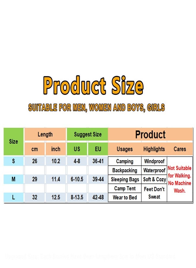 AUDIFU Down Booties Warm Socks Ultralight Sleeping Sock for Camping, Backpacking - Camp Sleeping Bag Tent Down Foot Warmer for Men & Women (Black, Large) - Image 4