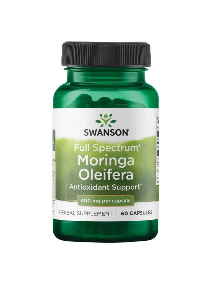 SWANSON سوانسون مورينغا أوليفيرا كاملة الطيف 400 ملليجرام 60 كبسولة - Image 1