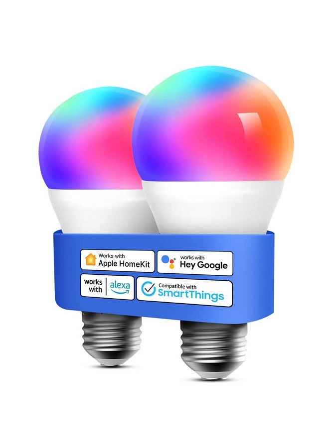 meross meross Smart Light Bulb, Smart WiFi LED Bulbs Compatible with Apple HomeKit, Siri, Alexa, Google Assistant and SmartThings, Dimmable E26 Multicolor 2700K-6500K RGB, 810 Lumens 60W Equivalent  - Image 1