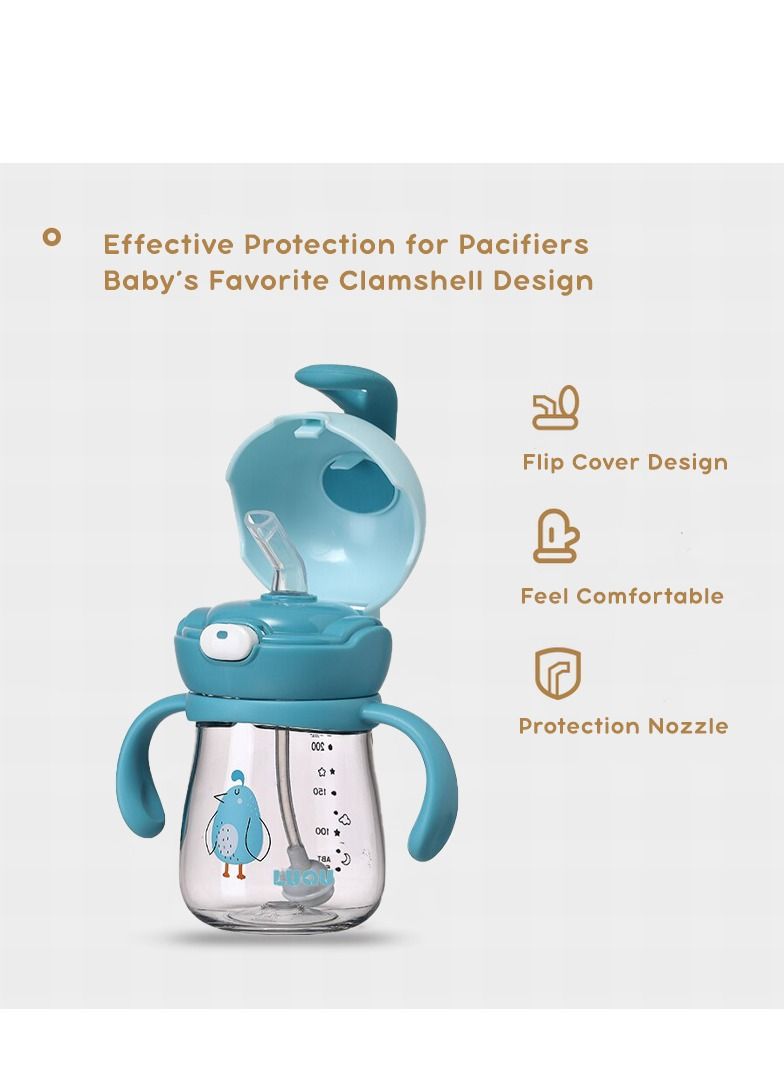 لوكو كوب بقشة للاطفال و مزود بفوهة وقشة من لوكو ، مضاد للانسكاب لتدريب الاطفال على الشرب ومزود بمقبض و فرشاه سيليكون - Image 4