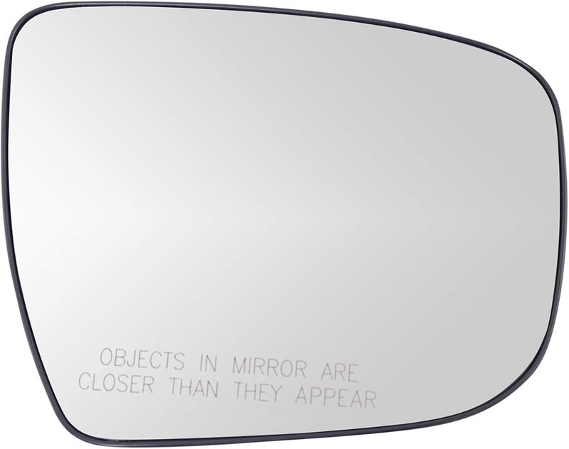 TRQ Passenger Side Mirror Glass with Backing Plate Non-Heated Snap On Compatible with 2014-2019 Nissan Rogue 2015-2023 Nissan Murano 2017-2019 Nissan Pathfinder NI1325119 - Image 1