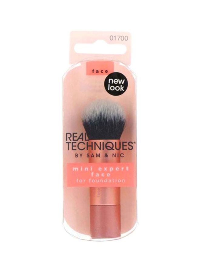 REAL TECHNIQUES Mini Expert Face Brush For Foundation Rose Gold/Black/White - Image 2