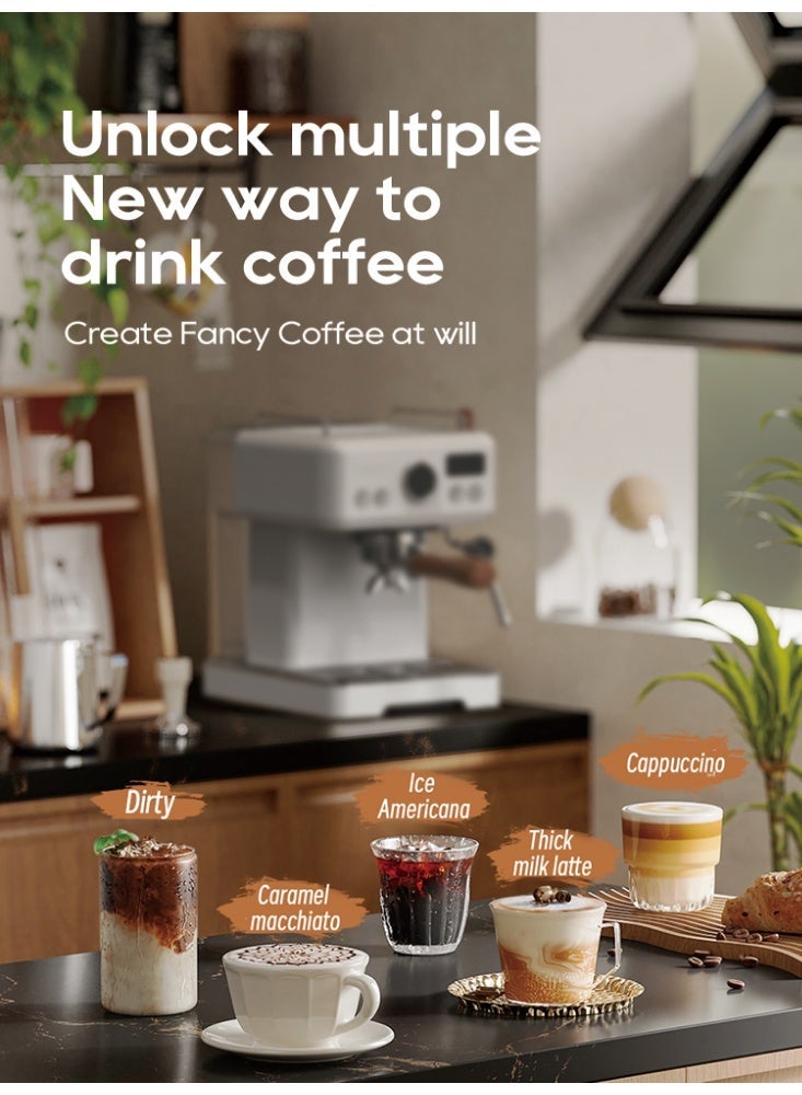 HiBREW G5 Electric Coffee Grinder with 36 Gears with H10 PLUS Semi Automatic Espresso Coffee Machine DIY Function 20Bar Pressure Temperature Adjustable For Cappuccino & Latte(G5+H10 PLUS) - Image 5