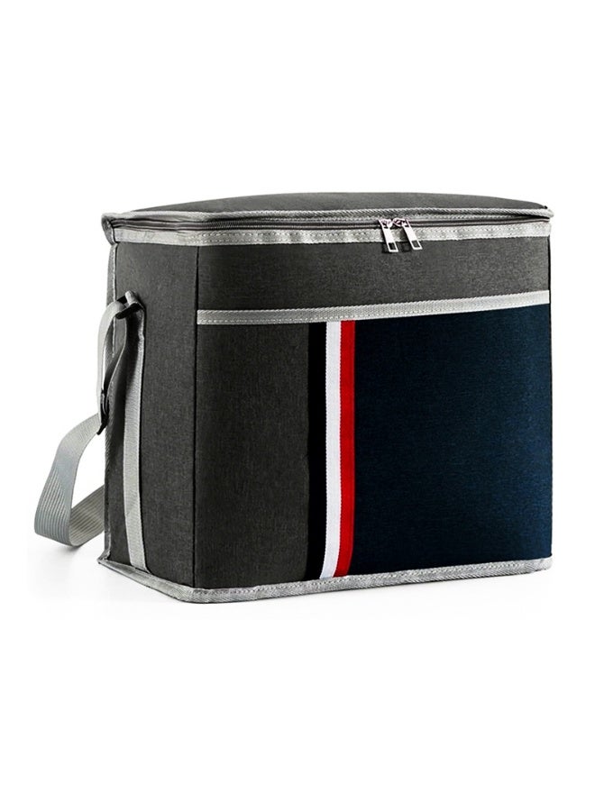 Toshionics حقيبة غداء معزولة كبيرة سعة 20 لتر للمكتب والمدرسة والعمل والسفر والنزهات والتخييم - حقيبة توت مزدوجة السحاب للرجال والنساء والأطفال - قماش أكسفورد مقاوم للماء مع حزام ومقبض - تخزين حراري للطعام - الحجم 37x18x30 سم - Image 1