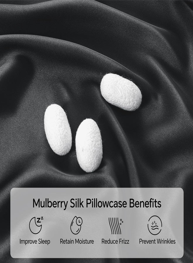 Infiixso Silk Pillowcases Black Queen Size 1PC - Image 2