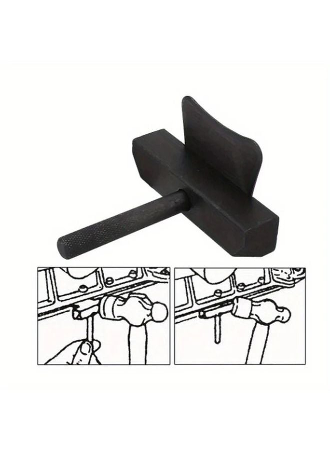 Black Professional Car Pan Separator Tool Durable Metal Pry Bar For Engine Sump Removal - Image 2